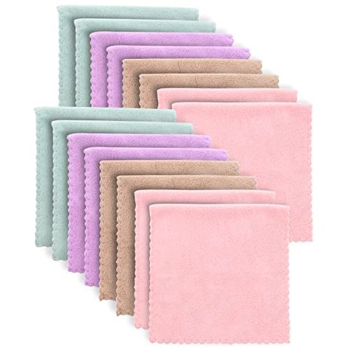 Super Soft Burp Cloths 16 Pack - Thick - Extra Absorbent - Perfect Size Large 20 X 10 Inch - Light and Easy to Carry - Milk Spit Up Rags - Burpy Cloths for Unisex, Boy, Girl, Newborn - Multicolored