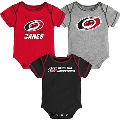Outerstuff NHL Infants 3pk Short Sleeve Creeper Bodysuit Set (0M - 18M)