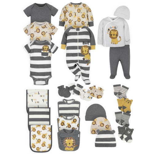 Gerber Baby Boy Shower Gift Set, 25-Piece (Newborn-0/3M)