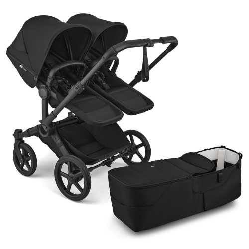 Bugaboo Donkey 6 Duo Complete Stroller Bundle - Black / Heritage Black / Heritage Black