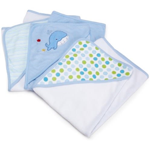 Spasilk 3 pack Soft Terry Hooded Towel Set