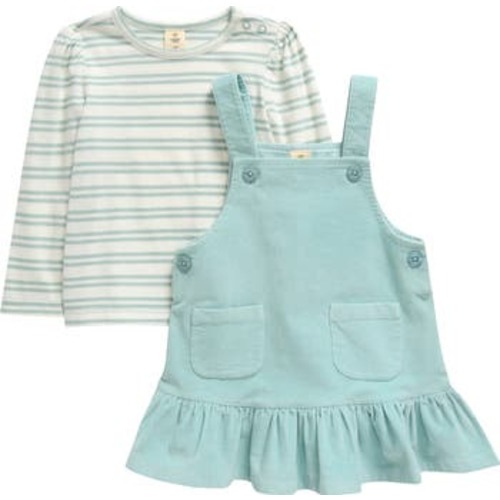 T-Shirt & Corduroy Dress Set, 3M