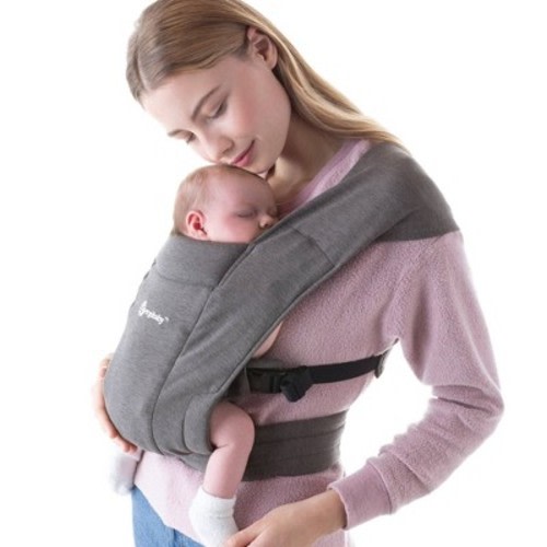 Ergobaby Embrace Cozy Knit Newborn Carrier for Babies - Heather Gray
