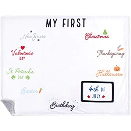 Baby Plush 1st Holidays Blanket, One Size
