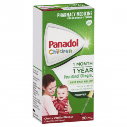 Panadol Children 1 Month to 1 Year Baby Drops with Dropper, Fever & Pain Relief, 20 mL | Amcal Pharmacies