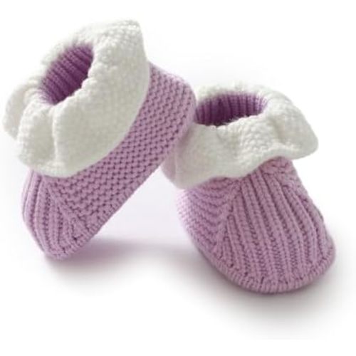 Hadetoto Baby Booties Newborn Boy Girl Soft Cozy Sock Booties Shoes Infant Toddler Warm Knit Bootie