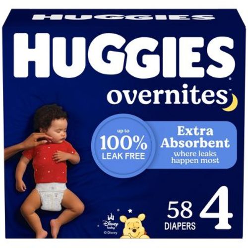 Huggies Overnites Disposable Diapers - Size 4 - 58ct
