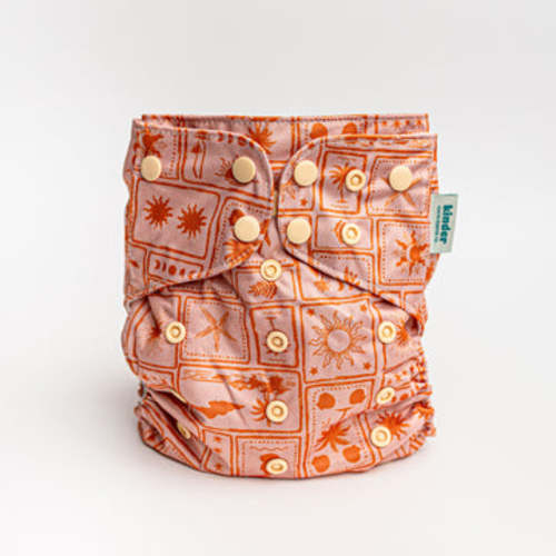 Patterned Pocket Cloth Diaper with Athletic Wicking Jersey