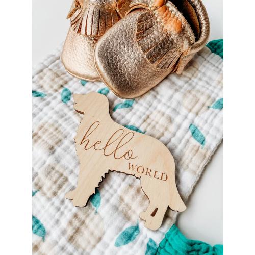 Dog Nursery Golden Retriever Monthly Milestone Plaques | Baby Shower Gift | Custom Golden Retriever Newborn Baby Gift for Dog Nursery