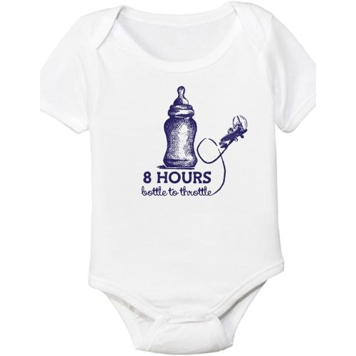 8 Hours Bottle to Throttle, Aviation Themed Baby Onesie