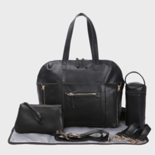 Stylish Convertible Diaper Bag - Backpack to Tote - Best Designer Baby Bag - Vegan Leather - Hannah and Henry