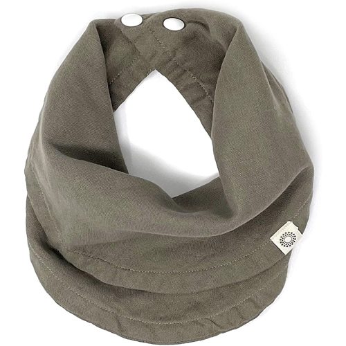 Kishu Baby Indi Infinity Scarf Bib - Sanforized GOTS Organic Cotton Muslin Bib