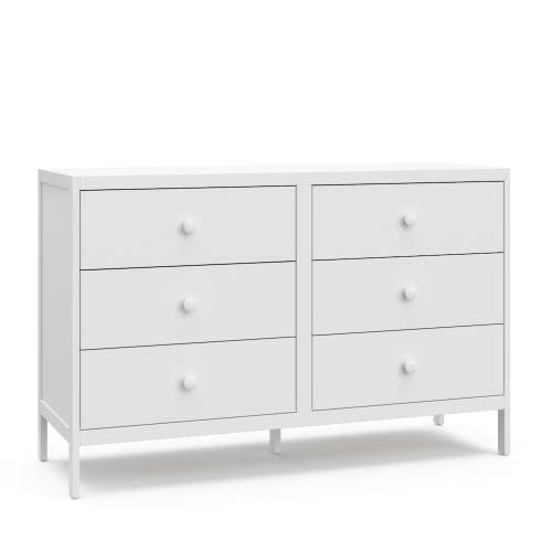 Graco Universal 6 Drawer Nursery Double Dresser, White