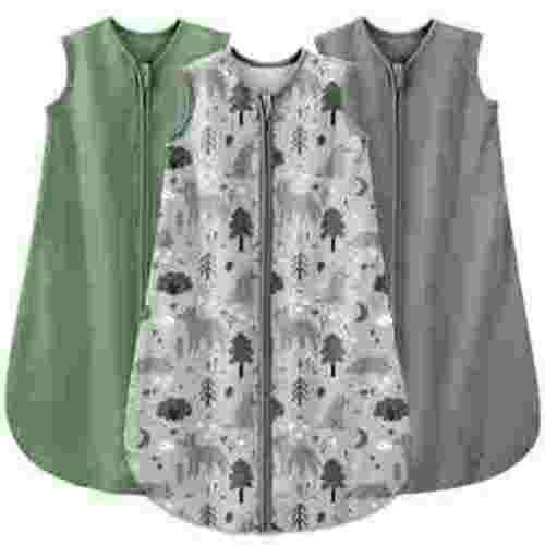 Yoofoss Baby Sleep Sack 12-18 Months Boy Girls, 100% Cotton Baby Blanket with 2-way Zipper (3 Packs)