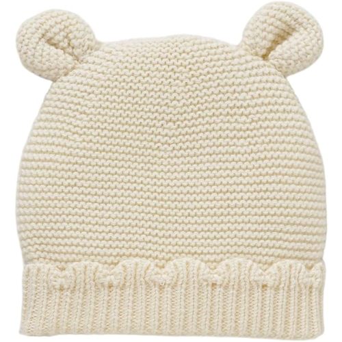 Baby Beanie Hat Winter 100% Cotton with Cute Bear Ear Cap Soft Warm for Infant Toddler Boy Girl