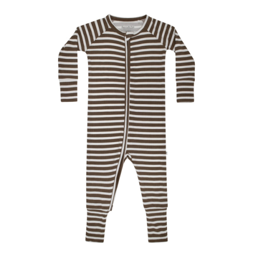 Pinecone Big Stripe Small Ribbed Zip Romper