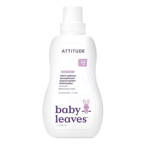 ATTITUDE Baby Fabric Softener, Plant and Mineral-Based Ingredients, HE Compatible, Vegan and Cruelty-free Laundry and Household Products, Sweet Lullaby, 40 Loads, 33.8 Fl Oz