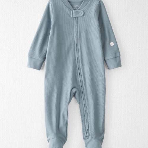 Blue Creek Baby Organic Cotton Sleeper Pyjamas in Blue | Carter’s Oshkosh Canada