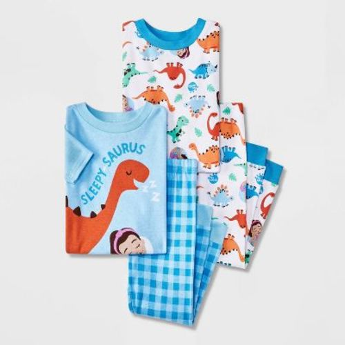 Toddler Boys' 4pc Snug Fit Ms. Rachel Cotton Pajama Set - Blue 2T