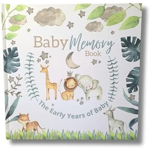 Baby Milestone Book - Memory Book - Baby Gift - First Year Milestone Hardback Book - Gloss Hardback 36 Pages New Baby Journal