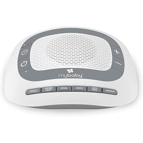 MyBaby SoundSpa White Noise Machine for Babies | 6 Soothing Lullabies for Newborns, Sound Therapy for Travel, Relaxing, Kids, Newborns, Baby Songs, Adjustable Volume, Auto-off Timer, By HoMedics