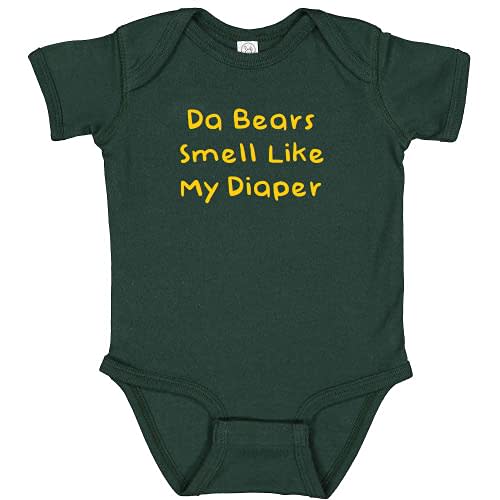 Campus Originals Packers Da Bears Smell Like My Diaper Funny Parents Gift Fan Baby Bodysuit