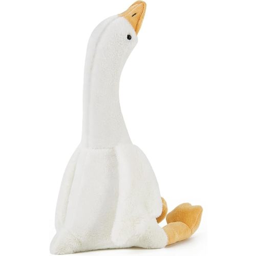 Swan Stuffed Animal, 15.7" Cute Goose Stuffed Plush Toys Soft White Goose Duck Plushies Doll Hugging Throw Pillow Gifts for Girls Boys Adults Fans