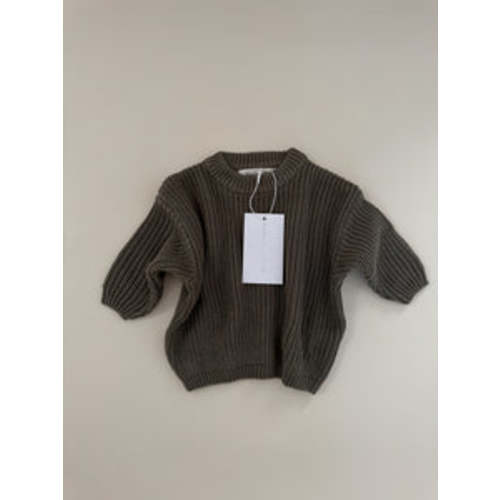 Chunky Knit Sweater - Olive Green – Purely Little
