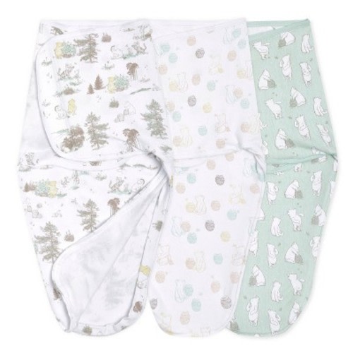 aden + anais Essentials Easy Swaddle Wrap - Winnie The Pooh - 0-3 Months - 3pk