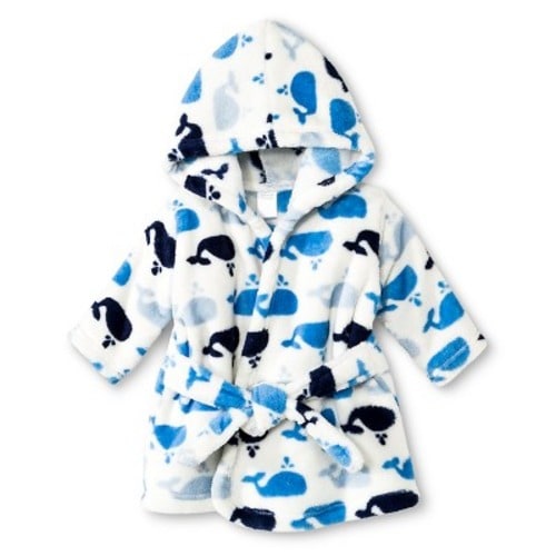 Luvable Friends Newborn Boys' Fleece Bathrobe - Blue