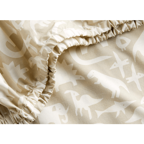 Stay Cool Dino Tower Organic Cotton Baby Crib Fitted Sheet
