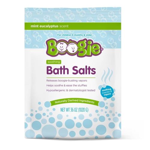 Boogie Kids Soothing Bath Salts, Hypoallergenic, Naturally Derived, Made with Natural Essential Oils, 36oz Eucalyptus (Pack of 1)