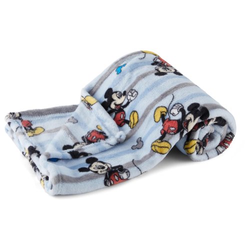 Disney Mickey Mouse Single Ply Flannel Fleece - Fun Stripe