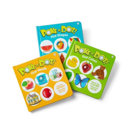 Melissa & Doug Poke-a-Dot! 3Pk First Words, Shapes & Colors, Interactive Children's Board Books with Buttons to Pop, Educational Sensory Toy for Toddlers & Preschoolers Ages 1+