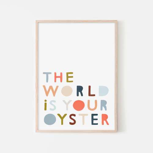 The World Is Your Oyster | Nursery Decor | Pretty In Print