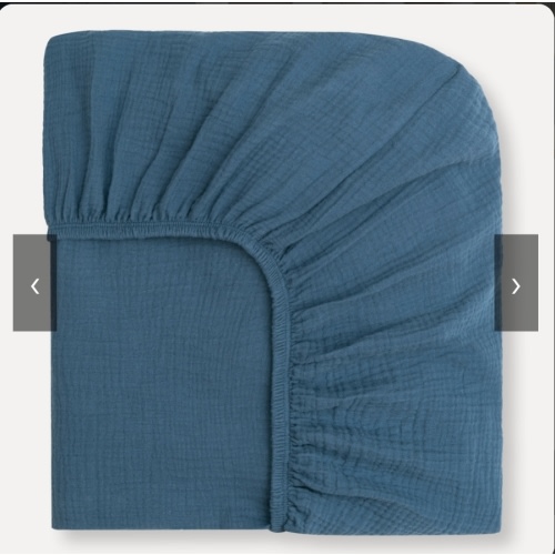 Nora Nursery: Sea Organic Muslin Cotton Crib Sheet