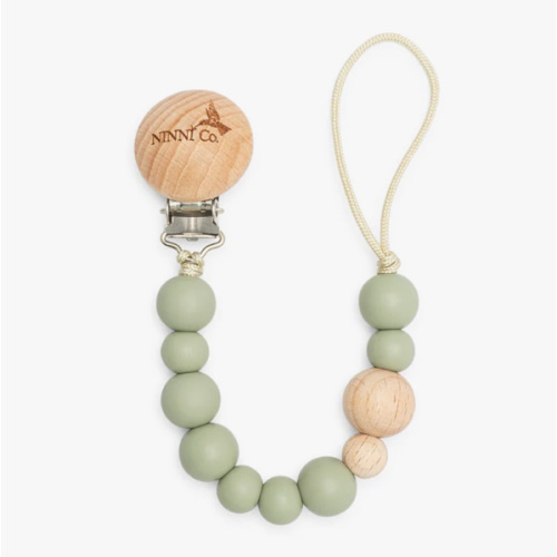 Ninni Co. Olive Green Pacifier Clip