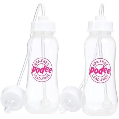 Hands Free Baby Bottle - Anti-Colic Feeding System 9 oz (2 Pack - Pink)