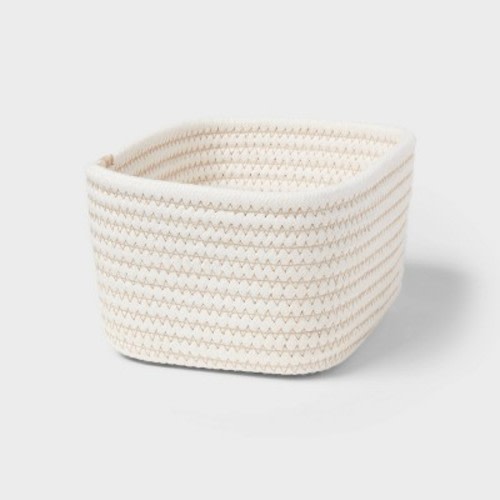 Small Coiled Rope Basket - Brightroom, Color: Cream