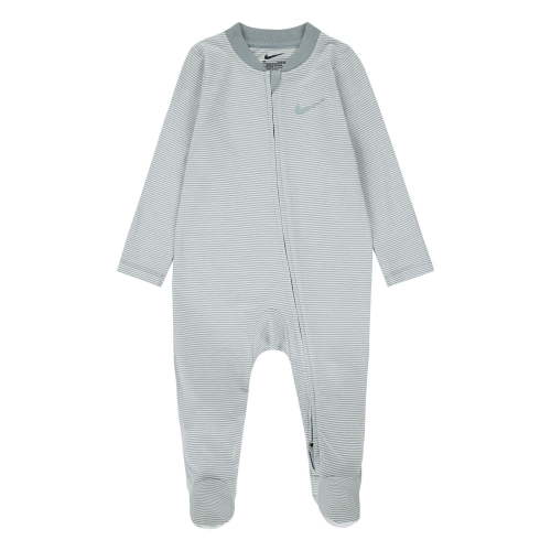 Newborn Baby Nike Striped Footed Coverall Color: Mica Green Size: 6 MONTHS