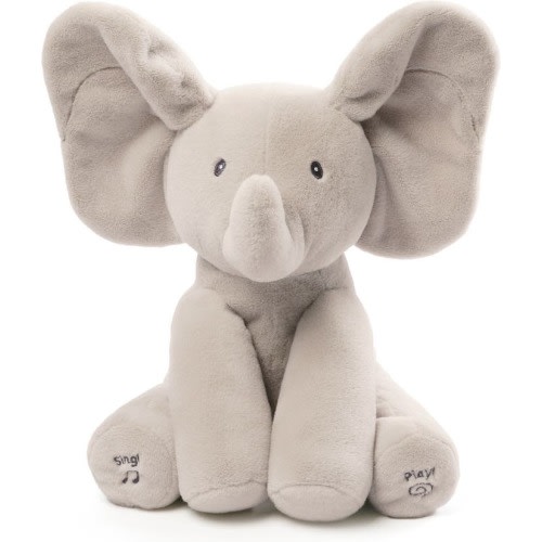 Gund Baby Gund Flappy The Elephant Musical Stuffed Animal, Grey