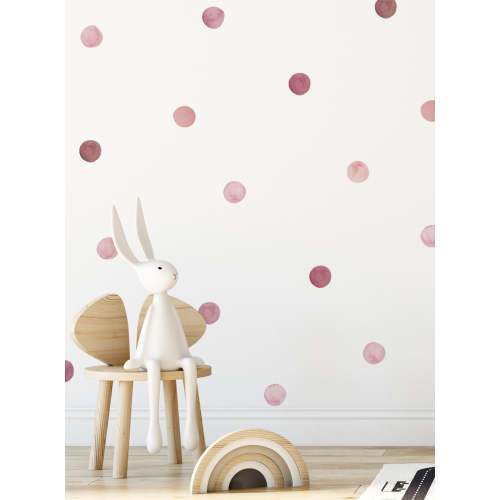 Watercolor Dots Wall Stickers - Blush