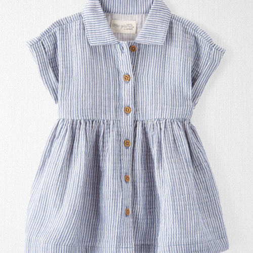 Beats Blue Baby Organic Cotton Gauze Dress | Carter’s Oshkosh Canada