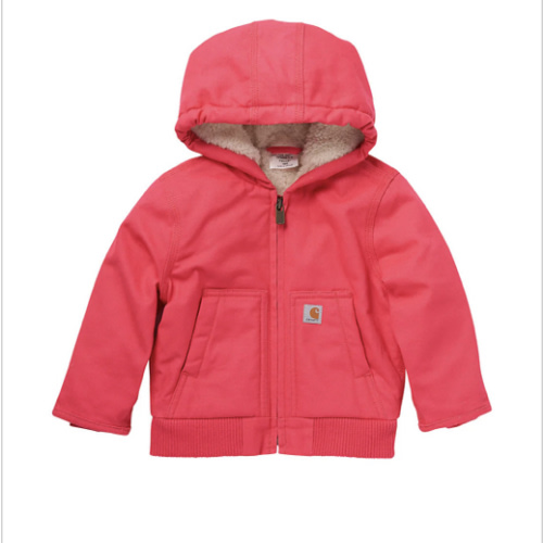 Girls' Zip Front Canvas Insulated Hooded Active Jac (Infant/Toddler)
