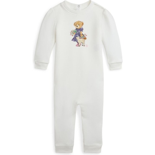 Baby Bear Print Knit Graphic Romper, Nevis