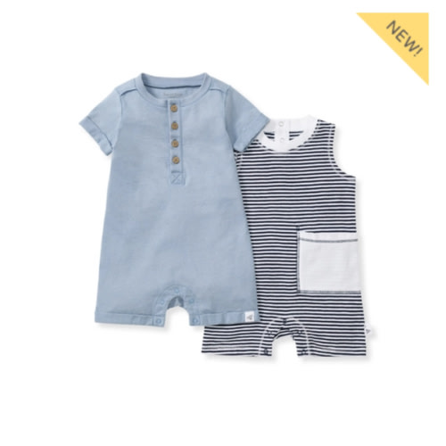 Classic Stripe Baby Boy Romper 2 Pack Set
