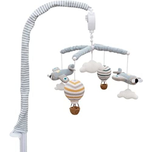 Baby Music Mobile - Up up and Away - Crib Toy, Sky Hot Air Balloon,Clouds & Planes, Musical Nursery Decor, Calming Soother with 12 Lullabies - Baby Essential and Perfect Baby Toy for Boys and Girls