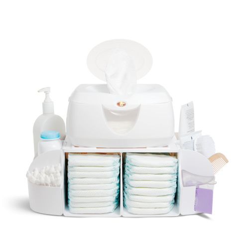 Munchkin® Baby Diaper Stacker Change Organizer, White, Unisex