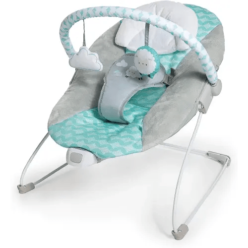 Ingenuity Ity Bouncity Bounce Vibrating Deluxe Baby Bouncer Seat, 0-6 Months Up to 20 lbs (Goji)