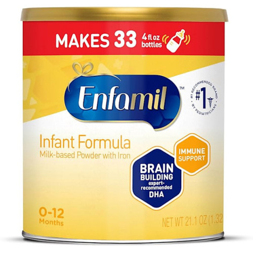Enfamil  Infant Formula, Milk-based Baby Formula with Iron, Omega-3 DHA & Choline, Powder Can, 21.1 Oz